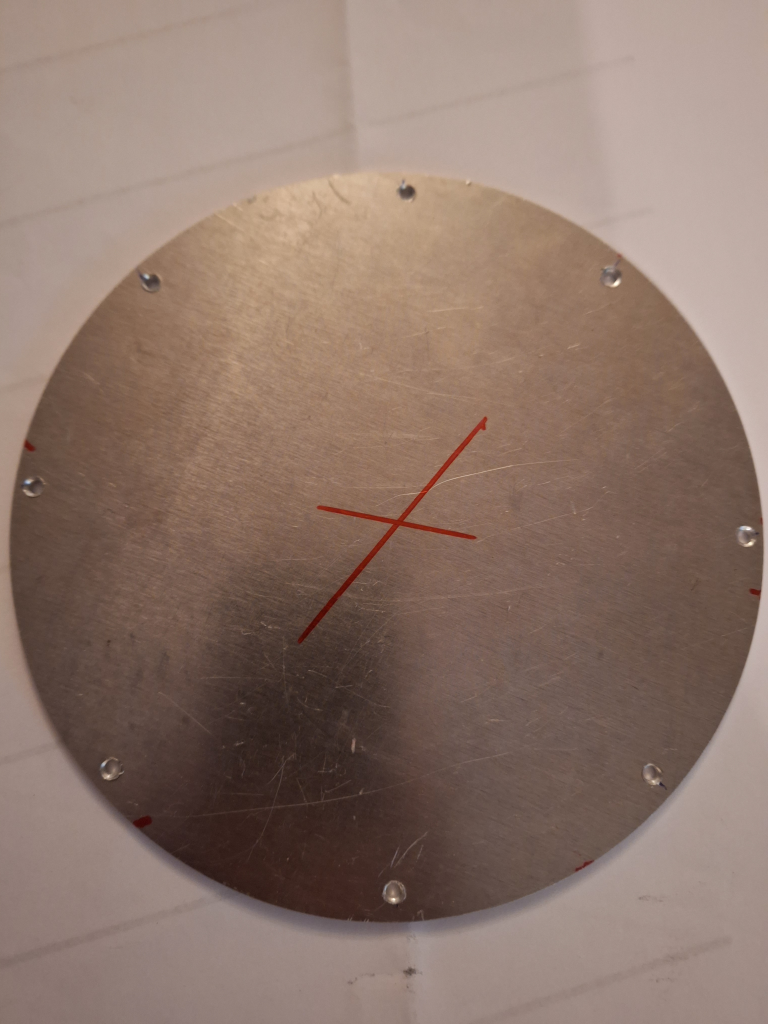 Nawiercona tarcza aluminiowa 132 mm