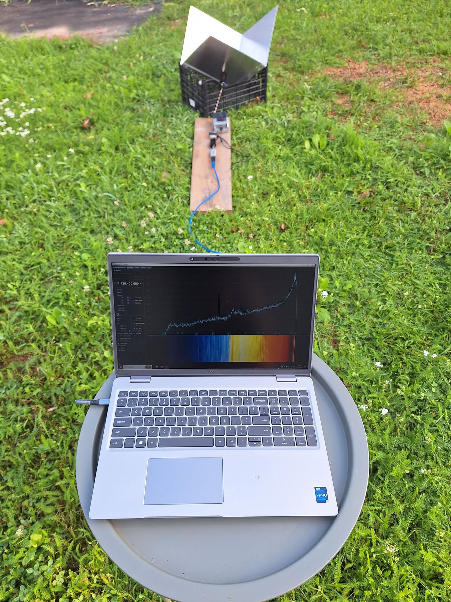 Kitchenware Radio Telescope – reflektor narożny 3D (30 cm) do detekcji linii wodoru 1420 MHz